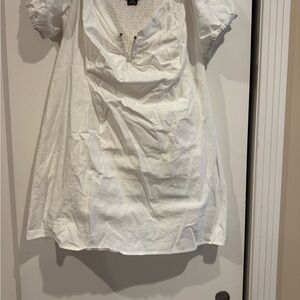 City Chic White Sweetheart Dress with gold hardware